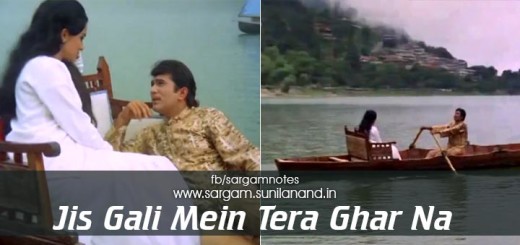 jis gali mein tera ghar song notes