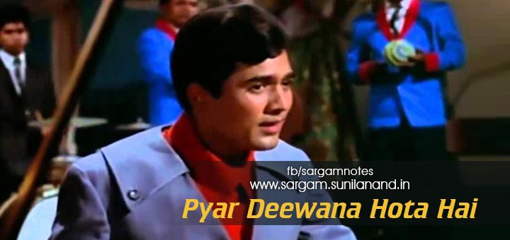 pyar deewana hota hai song notes