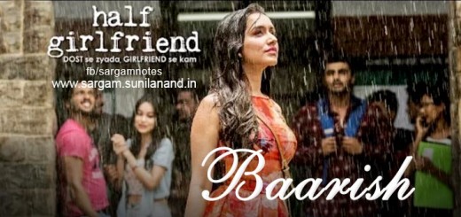 Baarish half girlfriend piano song notes