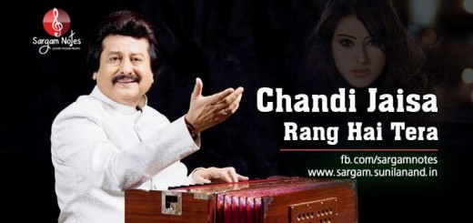 Chandi jaisa rang hai tera hindi ghazal song piano notes